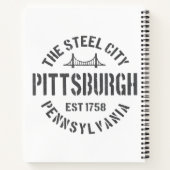 Carnet Retro Steel City Pittsburgh Pennsylvania Yinz vint (Dos)