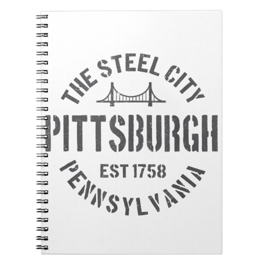Carnet Retro Steel City Pittsburgh Pennsylvania Yinz vint (Devant)