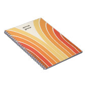 Carnet Retro Stripes 70's 80s Orange Yellow (Côté Droit)