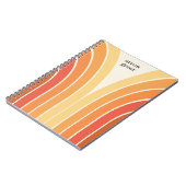 Carnet Retro Stripes 70's 80s Orange Yellow (Côté gauche)