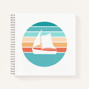 Carnet Retro Sunset Effet Perdu + Voilier