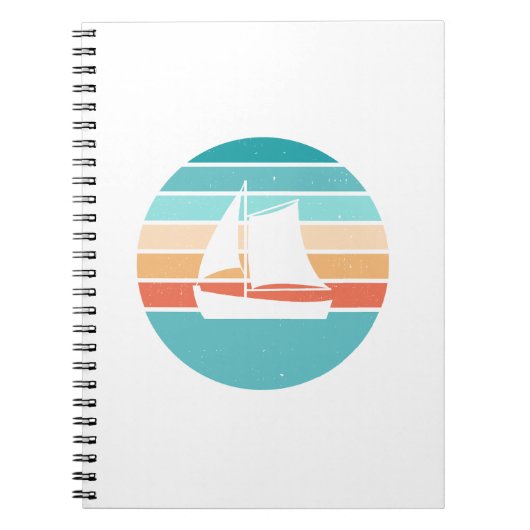 Carnet Retro Sunset Effet Perdu + Voilier (Devant)