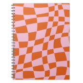 Carnet Retro Super Wavy Psychedelic Checkerboard Vérifier (Devant)