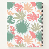 Carnet Rétro, tropical, feuille (Dos)