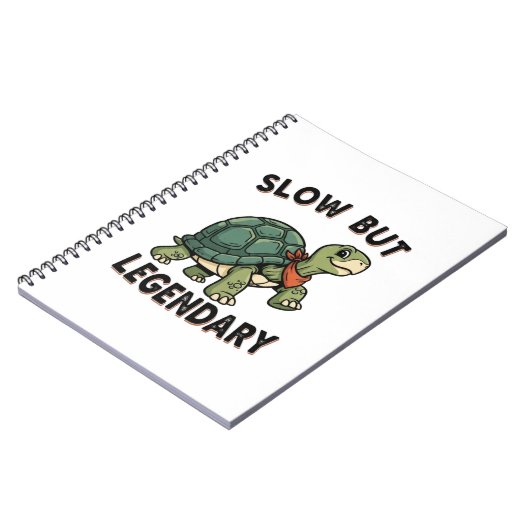 Carnet Retro Turtle Legendary Quote Lined Notebook (Côté gauche)