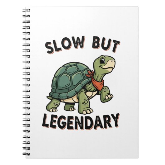Carnet Retro Turtle Legendary Quote Lined Notebook (Devant)