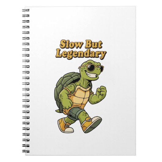 Carnet Retro Turtle Slow Living Lined Notebook (Devant)