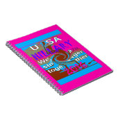 Carnet Retro USA Stronger Together Abstrait Art Print (Côté Droit)
