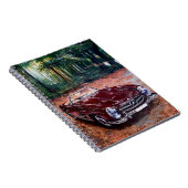 Carnet Retro Vintage Bourgogne peinture de voiture (Côté Droit)