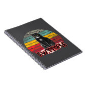 Carnet Retro Vintage Chat Noir Ew (Côté Droit)