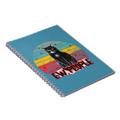 Carnet Retro Vintage Chat Noir Ew (Côté Droit)