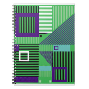 Carnet Retro vintage memphis style mode motif. Illus