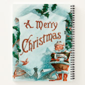 Carnet Retro Vintage Noël Cool Père Noël Salutation (Dos)