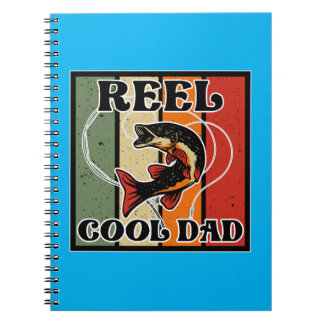 Carnet Retro Vintage Pêche Reel Cool Papa Pêcheur Amant
