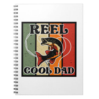 Carnet Retro Vintage Pêche Reel Cool Papa Pêcheur Amant