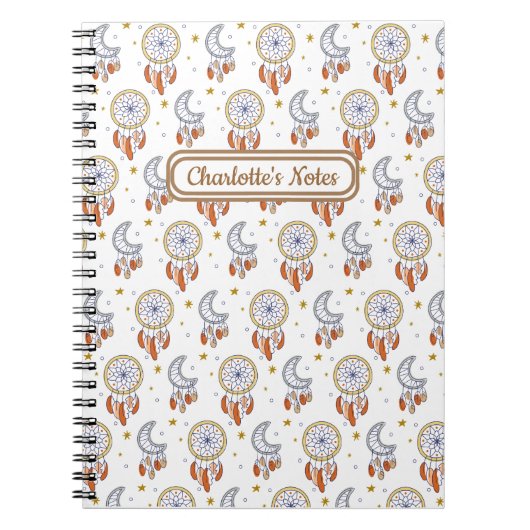 Carnet Retro Whimsical Mandala Boho Nom du Motif (Devant)
