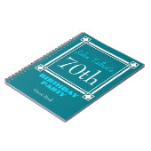 Carnet Retro White Frame 70th Birthday Guest Book (Côté gauche)