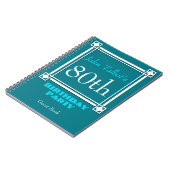 Carnet Retro White Frame 80th Birthday Guest Book (Côté gauche)