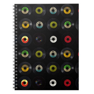 Carnet Rétros disques vintages du vinyle 45