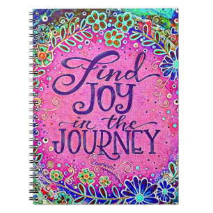 Carnet Retrouvez la joie dans le voyage rose Inspirivity