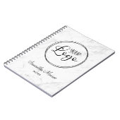 Carnet Réunion du logo d'entreprise du Marbre blanc Silve (Côté gauche)