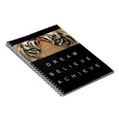 Carnet rêve croire atteindre les yeux de tigre (Côté Droit)