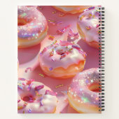 Carnet Rêve de Donut Rose Pailleté Pastel Personnalisé (Dos)