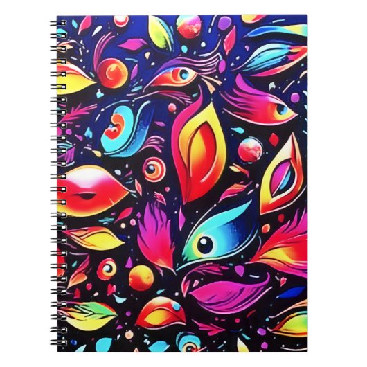 Carnet Rêve de plume psychédélique (Devant)