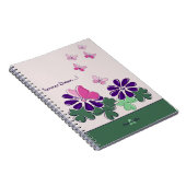 Carnet Rêve d'été Pink Green Purple Papillon (Côté Droit)