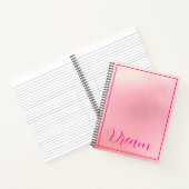 Carnet "Rêve" Lettre Rose Clair Gradient Rose (Intérieur)
