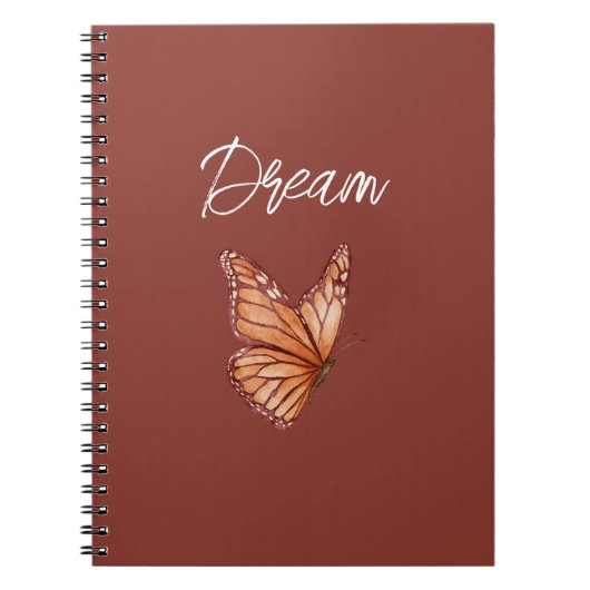 Carnet Rêve Papillon Orange (Devant)