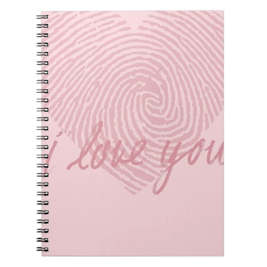 Carnet RÊVE ROSE | Je t'aime (Devant)