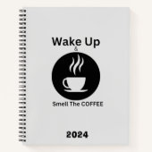 Carnet Réveillez-vous et sentez le café (Devant)