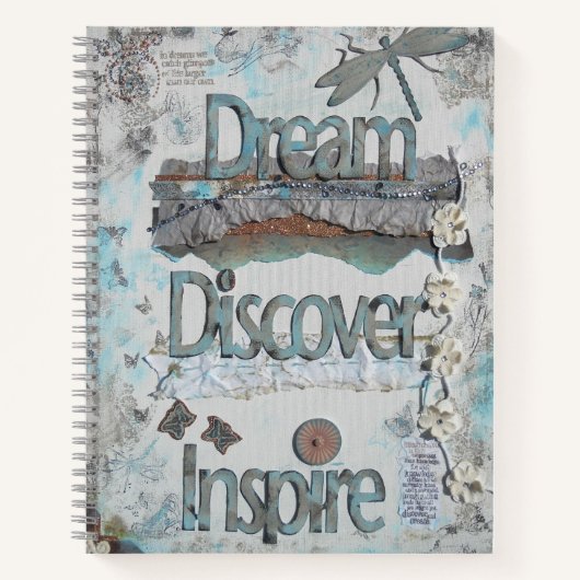 Carnet Rêver, Découvrir, Inspirer Citation (Devant)
