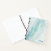 Carnet Rêves d'aquarelle bleu et vert (Intérieur)