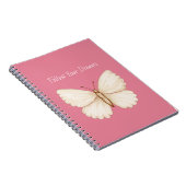 Carnet Rêves de papillon blanc rose (Côté Droit)