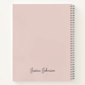 Carnet Rêves enchantés Motif spiral rose (Dos)