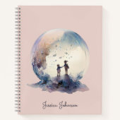 Carnet Rêves enchantés Motif spiral rose (Devant)