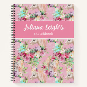 Carnet Rêves Floraux de Licorne