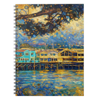 Carnet Rêves inspirés de Klimt du port de Monterey doré
