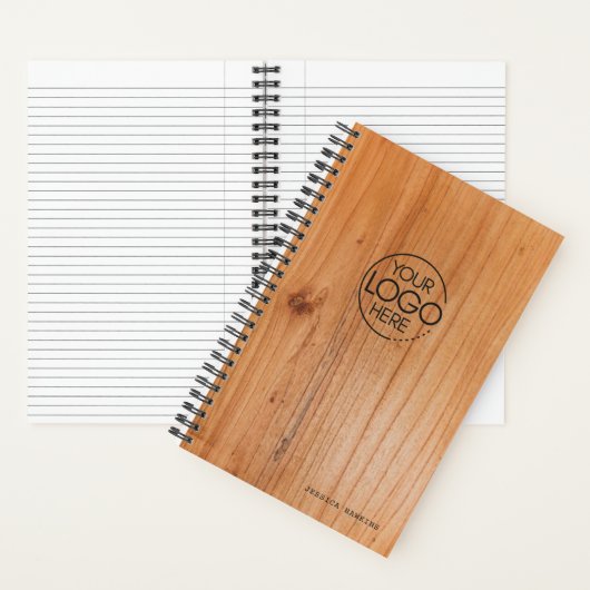 Carnet Revêtement en bois tendance Imprimer Logo moderne (À l'intérieur)