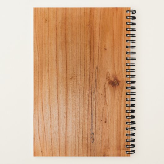 Carnet Revêtement en bois tendance Imprimer Logo moderne (Verso)