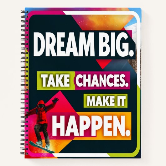 Carnet Rêvez grand, prenez des chances (Devant)