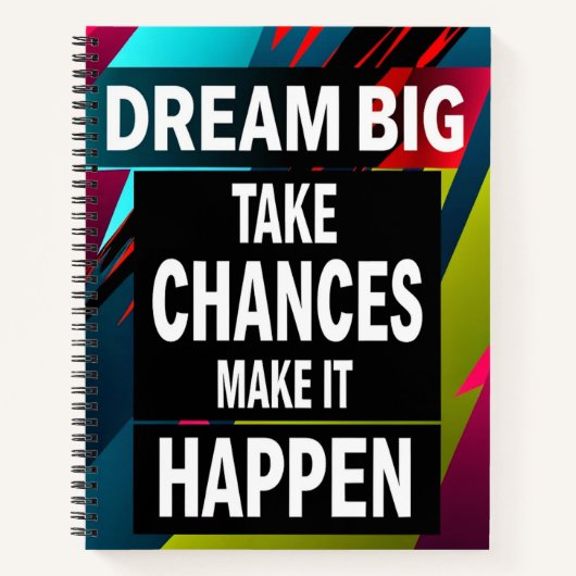 Carnet Rêvez grand, prenez des chances (Devant)