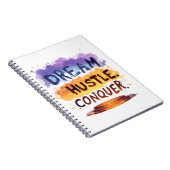 Carnet Rêvez. Hustle. Conquérir. - Typographie motivation (Côté Droit)