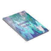 Carnet Rhapsodie bleue personnalisée | Art Abstrait (Côté Droit)