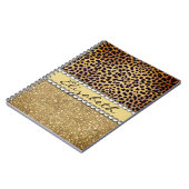 Carnet Rhinestone de la Parties scintillant d'or Leopard  (Côté gauche)