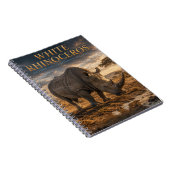Carnet Rhinocéros Blanc Savane ANIMAUX (Côté Droit)