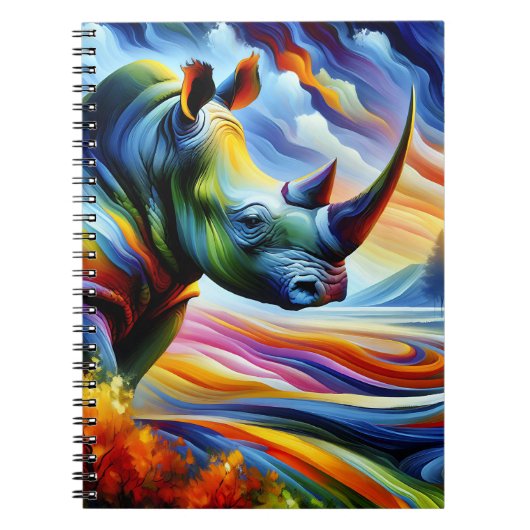 Carnet Rhinocéros Horizon Chromatique (Devant)