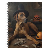 Carnet Rhodesian Ridgeback Citrouilles Halloween effrayan (Devant)